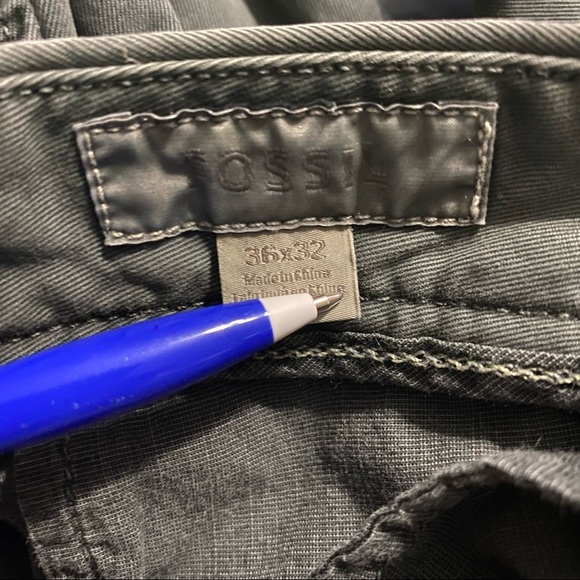 Fossil Green Fletcher Modern Fit Chino Pants - Picture 4 of 5